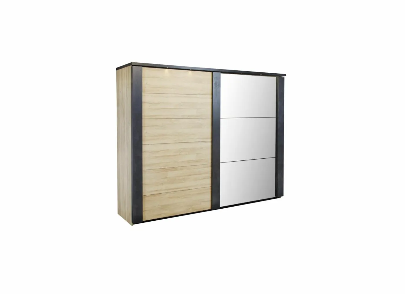 Slaapkamer Phaedra met bed 140x200cm - kleerkast 217cm - commode 120cm en 2 nachtkastjes