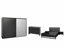 Slaapkamer Rosie met bed 160x200cm - kleerkast 245cm - commode 110cm en 2 nachtkastjes
