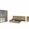 Slaapkamer Tanya I met bed 160cm - kleerkast 251cm - commode 111cm en 2 nachtkastjes