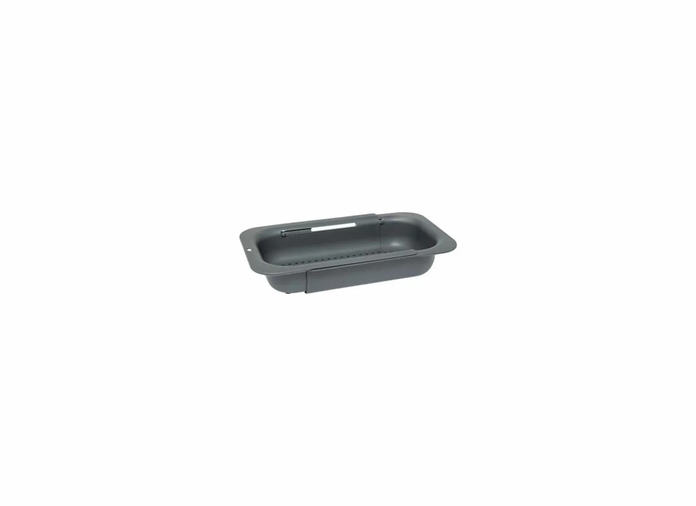 Spoelbak zeef uitrekbaar 34,4x20x6,5cm - kunststof - grijs/groen