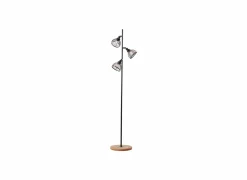 Staande lamp Avia H150cm E14 - FSC - zwart & bruin
