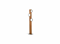 Staande lamp Cheesy LED H140cm - FSC - zwart & hout