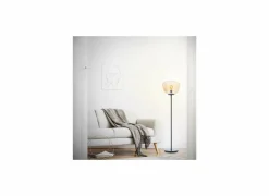 Staande lamp Kaizen LED H140cm E27 - metaal & glas - amber