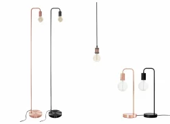 Staande lamp Keli H150cm E27 - beton & ijzer - zwart