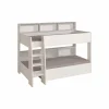 Stapelbed Leo  90x200cm - decor - wit met bodems
