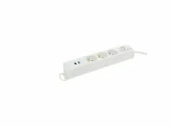 Stekkerdoos met usb en schakelaar 3-voudig