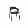 Stoel Arca 56x56x76cm - lederlook - zwart