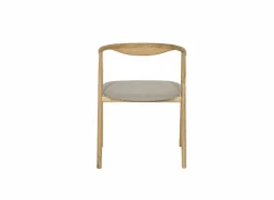 Stoel Baradine 56x55x78cm - eik massief - naturel/lichtgrijs