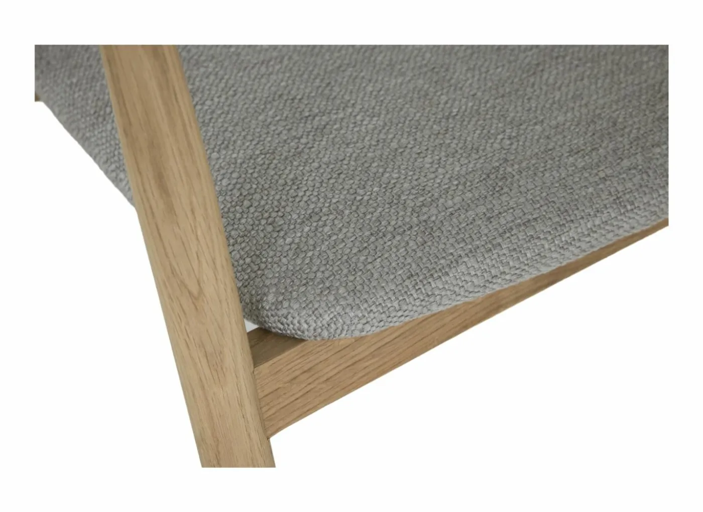 Stoel Baradine 56x55x78cm - eik massief - naturel/lichtgrijs