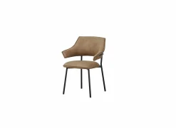 Stoel Boxer 62x47x83cm - stof - bruin