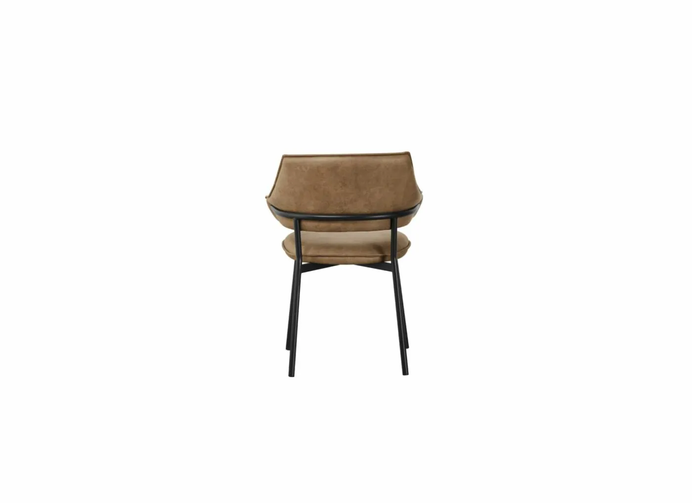 Stoel Boxer 62x47x83cm - stof - bruin