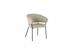 Stoel Caly 60x62x81cm - ribfluweel - beige