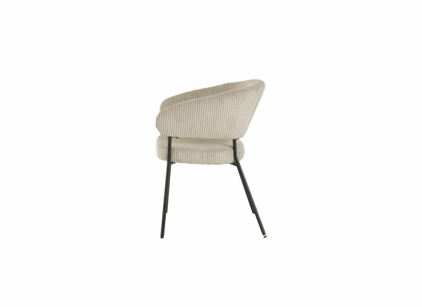 Stoel Caly 60x62x81cm - ribfluweel - beige