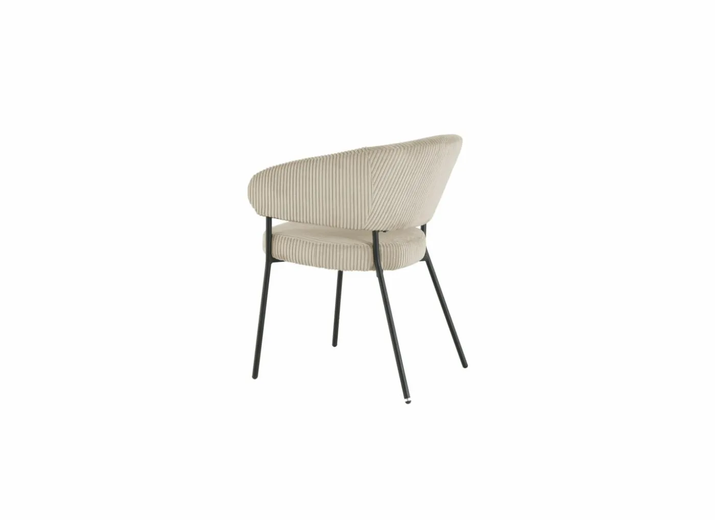 Stoel Caly 60x62x81cm - ribfluweel - beige
