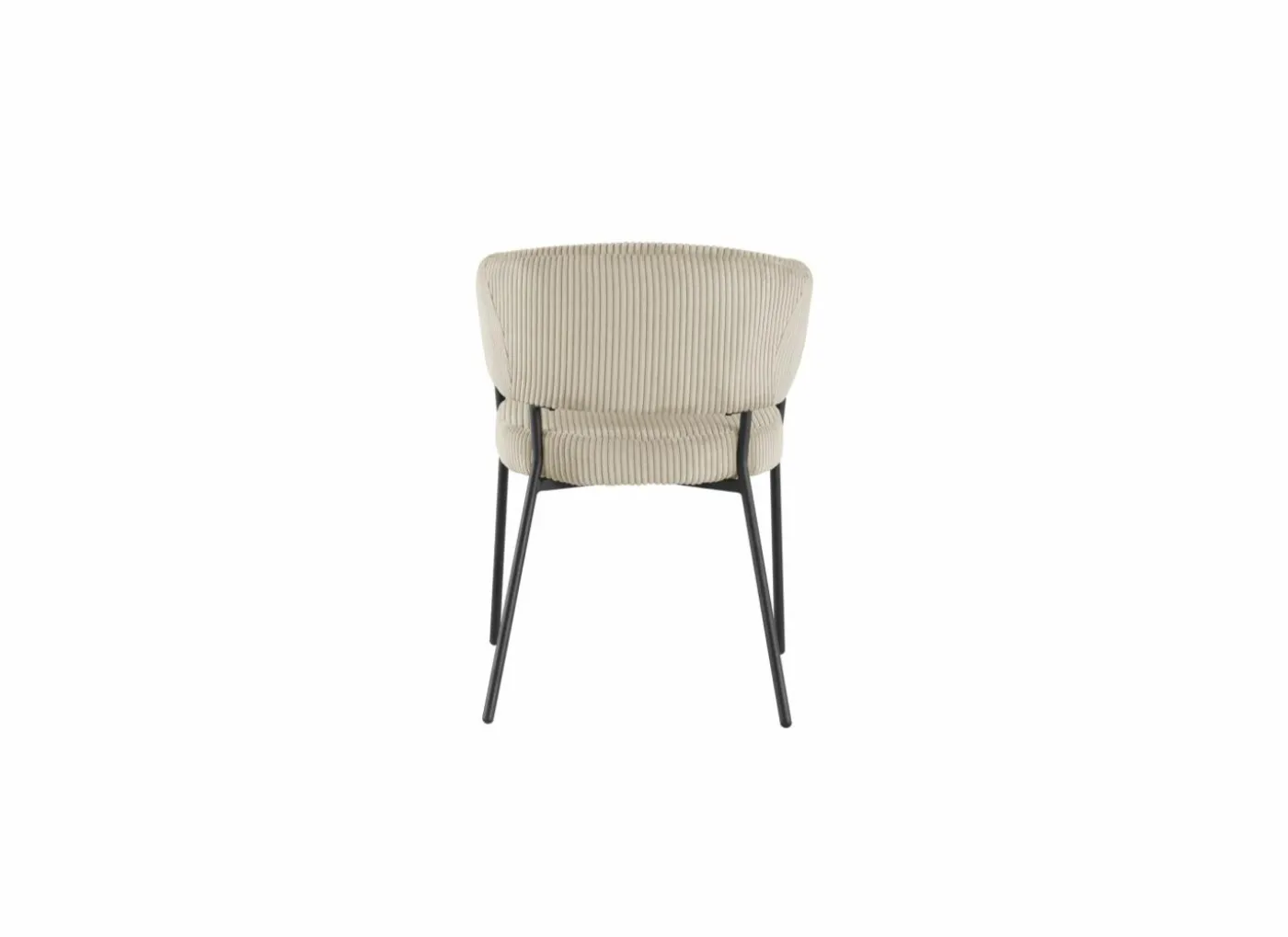 Stoel Caly 60x62x81cm - ribfluweel - beige