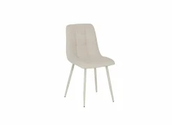 Stoel Churchill 46x54,5x85cm - metaal/stof - beige