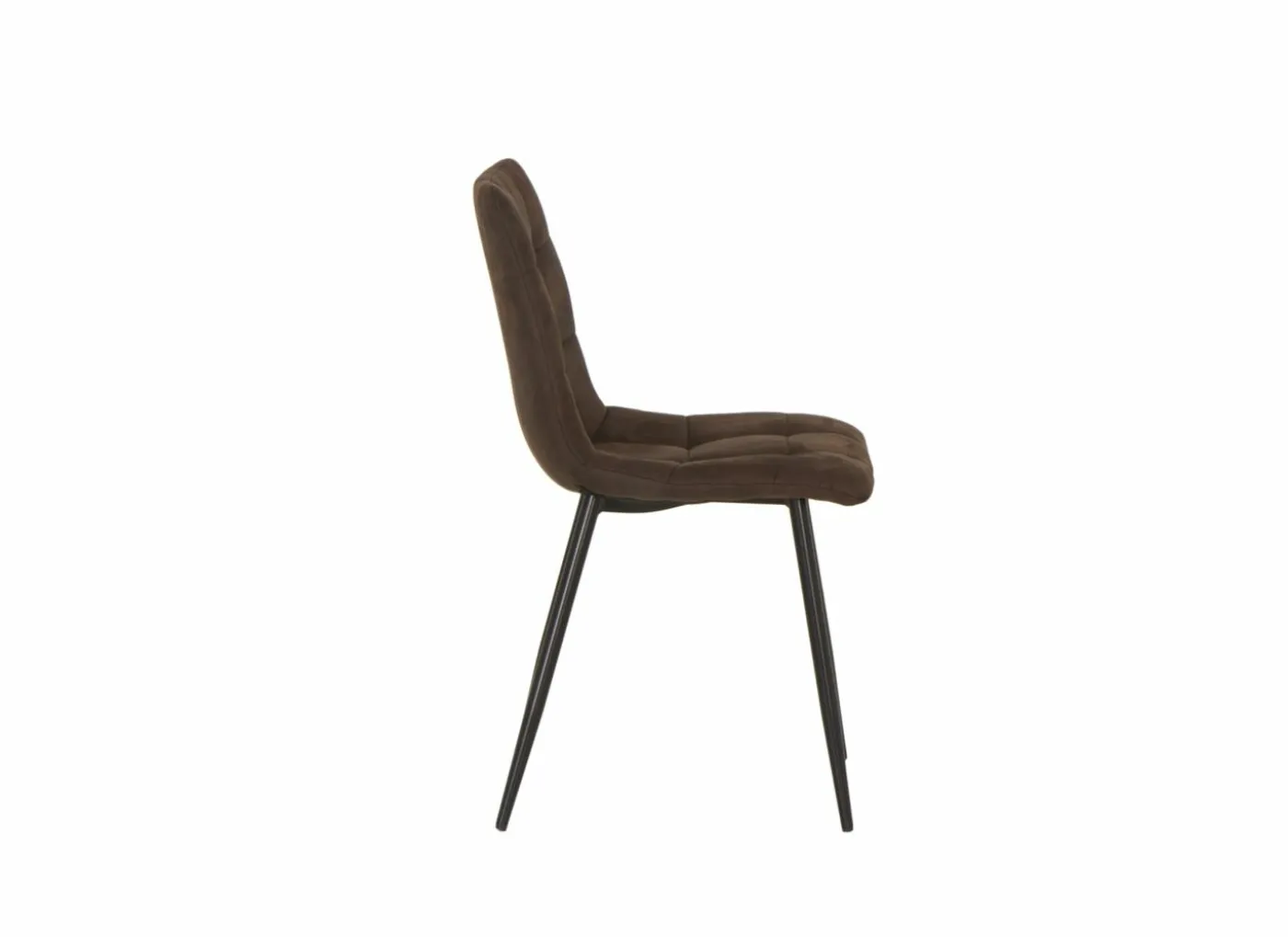 Stoel Churchill 46x54,5x85cm - metaal/stof - bruin