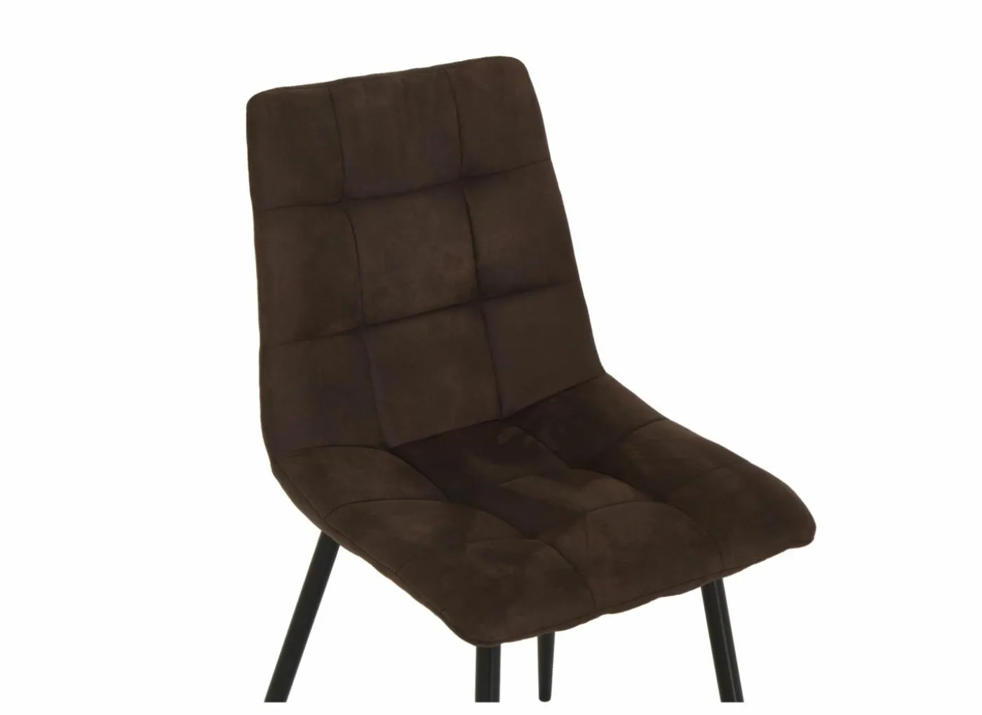 Stoel Churchill 46x54,5x85cm - metaal/stof - bruin