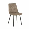 Stoel Churchill 46x54,5x85cm - metaal/stof - taupe