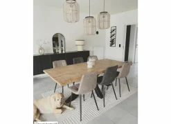 Stoel Churchill 46x54,5x85cm - metaal/stof - taupe