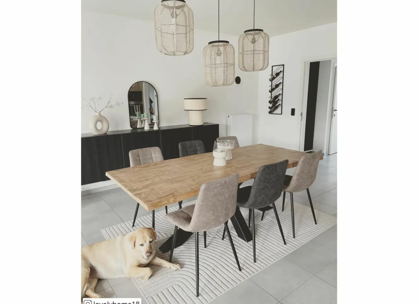 Stoel Churchill 46x54,5x85cm - metaal/stof - taupe