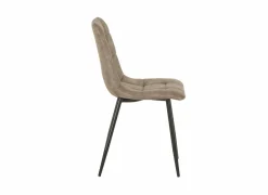 Stoel Churchill 46x54,5x85cm - metaal/stof - taupe
