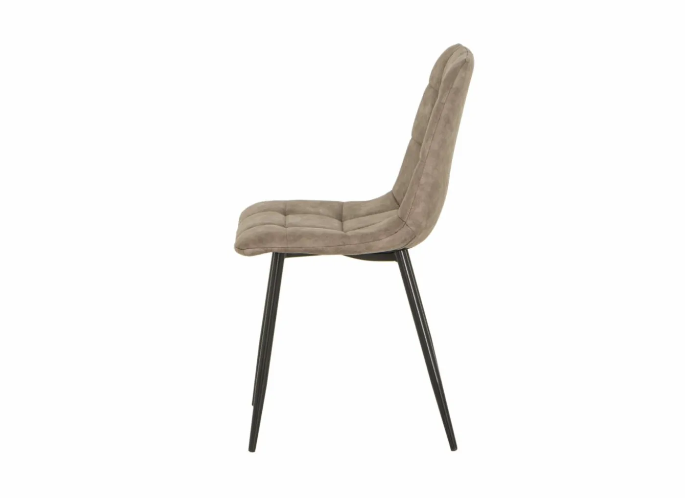 Stoel Churchill 46x54,5x85cm - metaal/stof - taupe