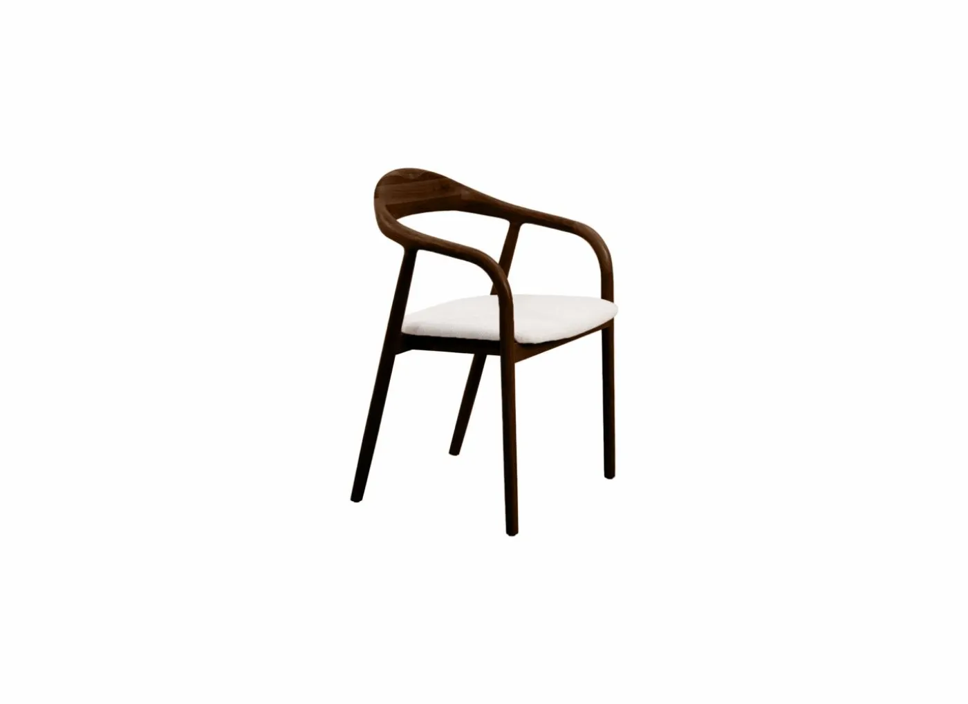 Stoel Donna 56,5x53x79,4cm - beuk massief & polyestervezel - walnoot