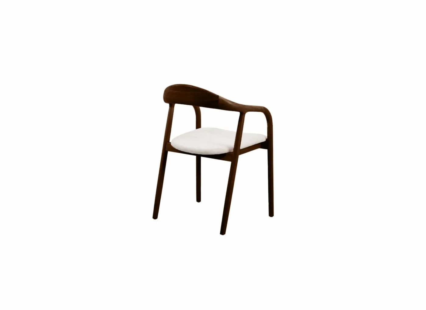 Stoel Donna 56,5x53x79,4cm - beuk massief & polyestervezel - walnoot