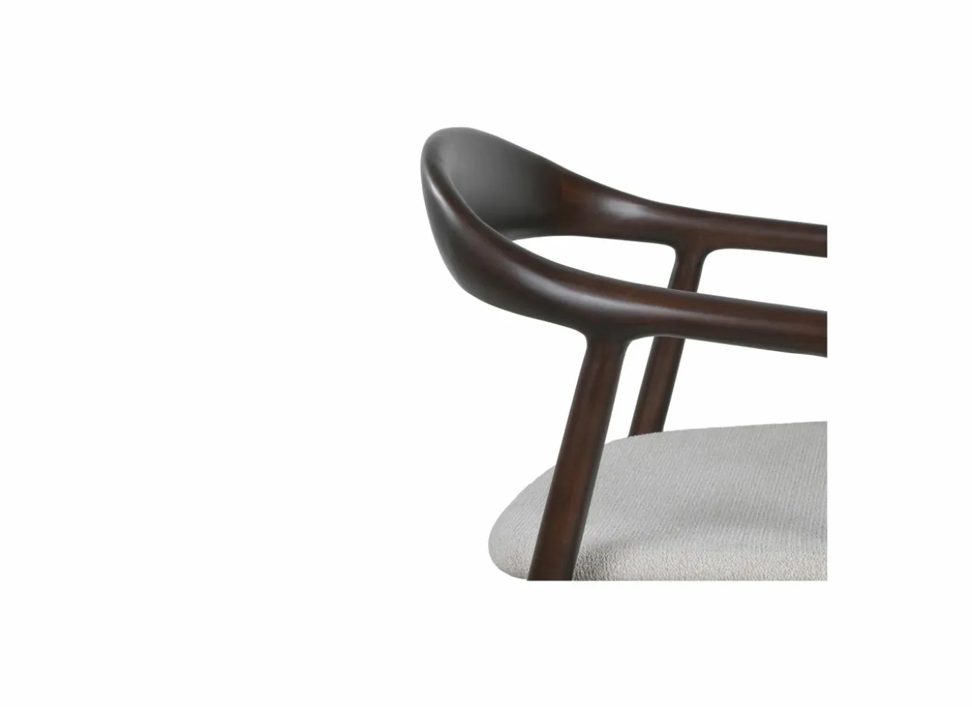 Stoel Donna 56,5x53x79,4cm - beuk massief & polyestervezel - walnoot