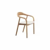 Stoel Donna 56,5x53x79,4cm - massief eik & polyestervezel - beige