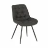 Stoel Driss 51x53x80cm - stof - zwart