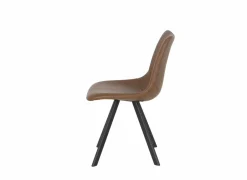 Stoel Frantz 47x57x83cm - lederlook - cognac