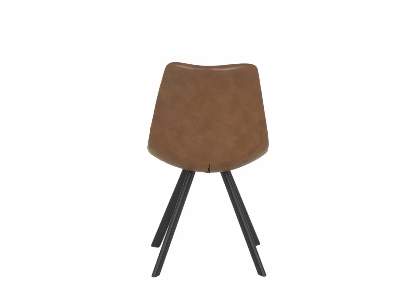 Stoel Frantz 47x57x83cm - lederlook - cognac
