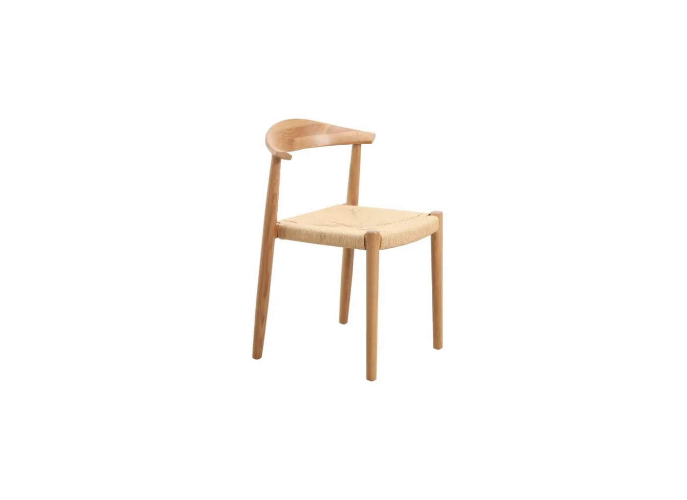 Stoel Harvey 57x53x79cm - eik massief rotan - naturel