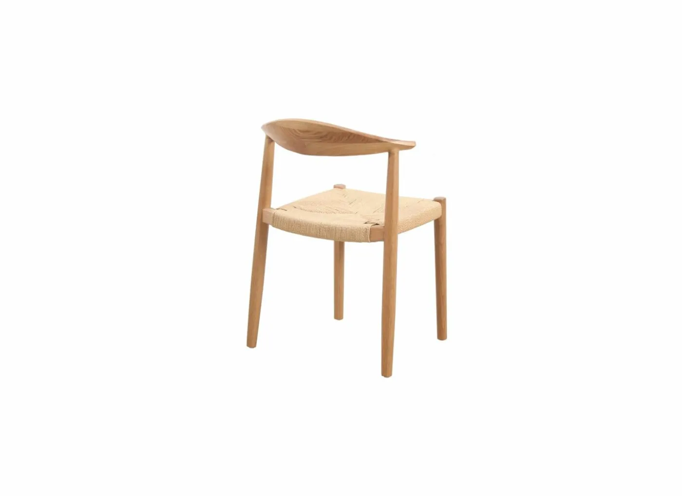Stoel Harvey 57x53x79cm - eik massief rotan - naturel