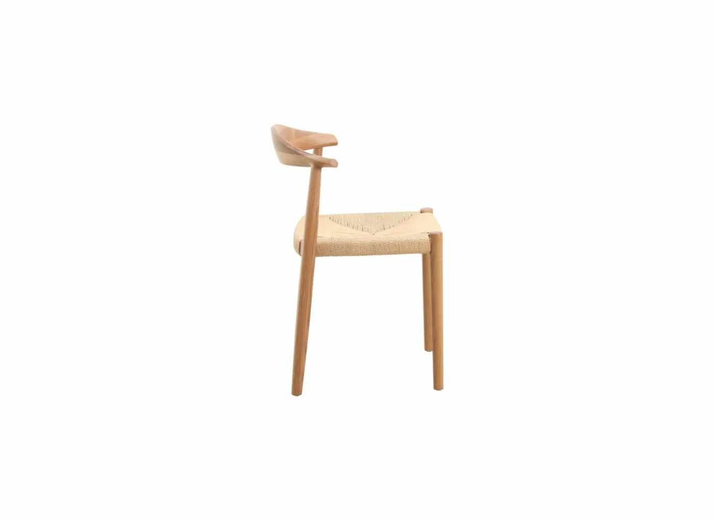 Stoel Harvey 57x53x79cm - eik massief rotan - naturel