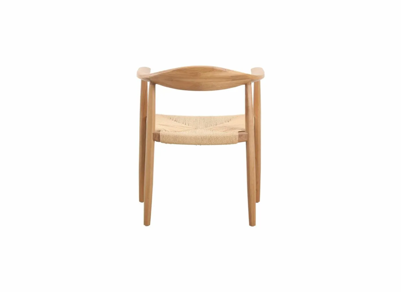 Stoel Harvey 56x52x76,5cm - massief eik rotan - naturel