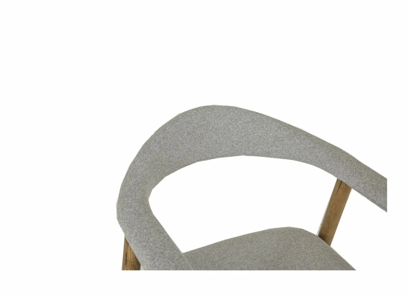 Stoel Herbie 56x55x73cm - eik massief & stof - beige