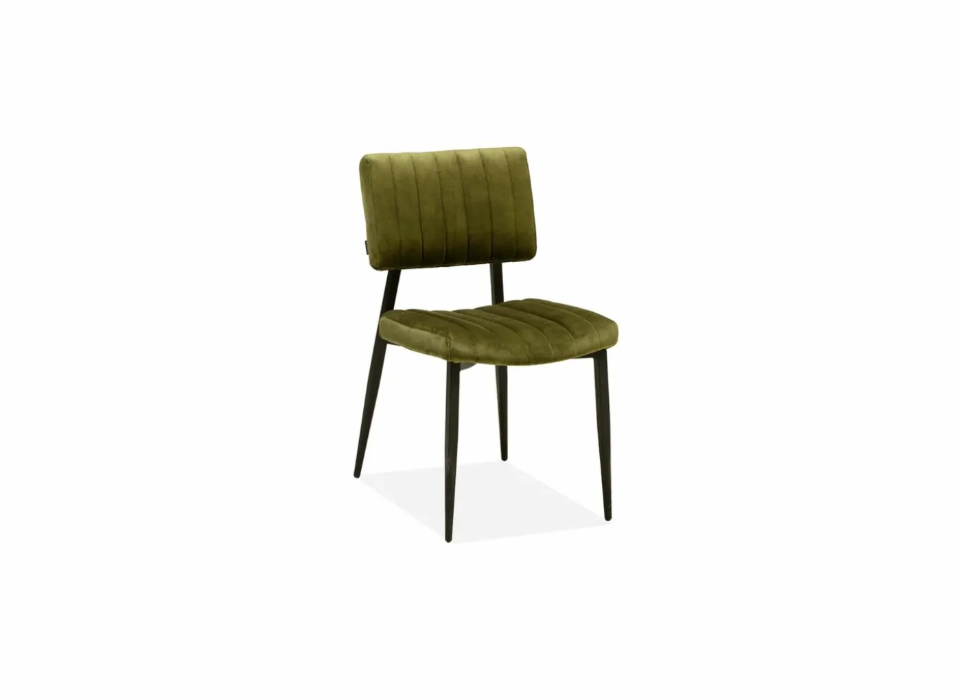 Stoel Ivan 48x60x85cm - stof - goldy moss
