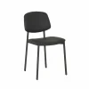 Stoel Lugano 46,5x55x81,5cm - staal/lederlook antraciet