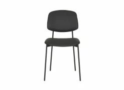 Stoel Lugano 46,5x55x81,5cm - staal/lederlook antraciet