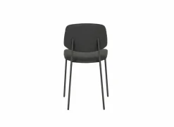 Stoel Lugano 46,5x55x81,5cm - staal/lederlook antraciet