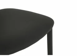 Stoel Lugano 46,5x55x81,5cm - staal/lederlook antraciet