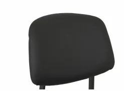 Stoel Lugano 46,5x55x81,5cm - staal/lederlook antraciet