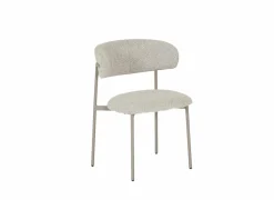 Stoel Luke 54,5x58x79cm - bouclé - taupe beige