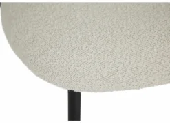 Stoel Luke 54,5x58x79cm - bouclé - wit