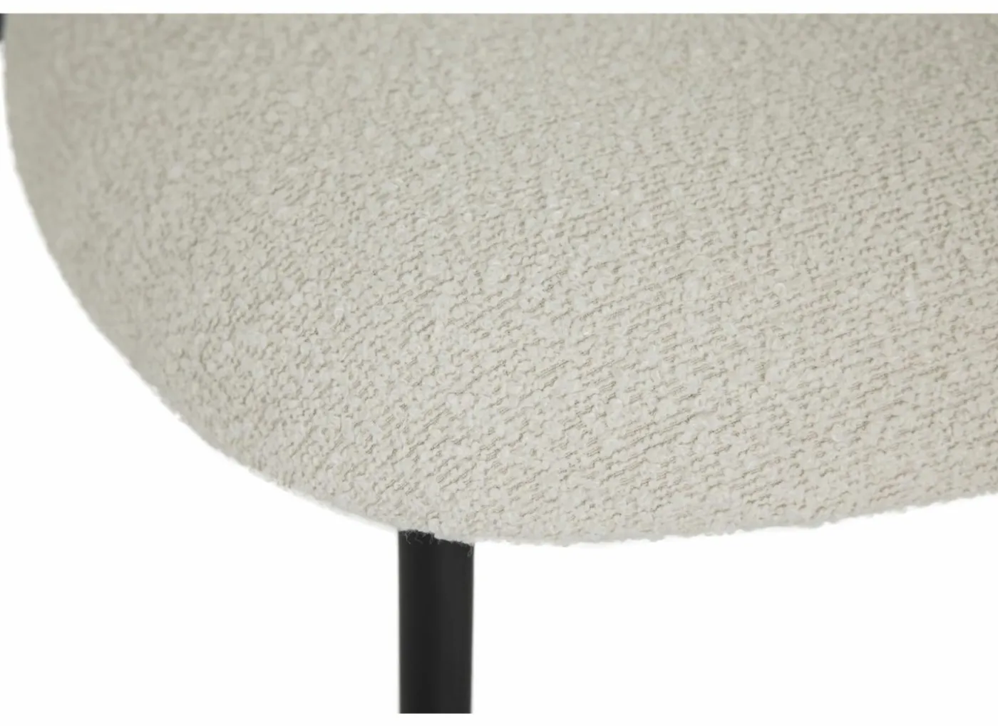 Stoel Luke 54,5x58x79cm - bouclé - wit