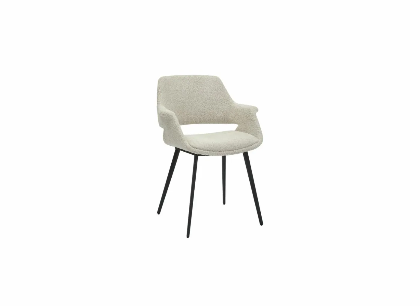 Stoel Marcelo 58x57x81cm - bouclé - beige