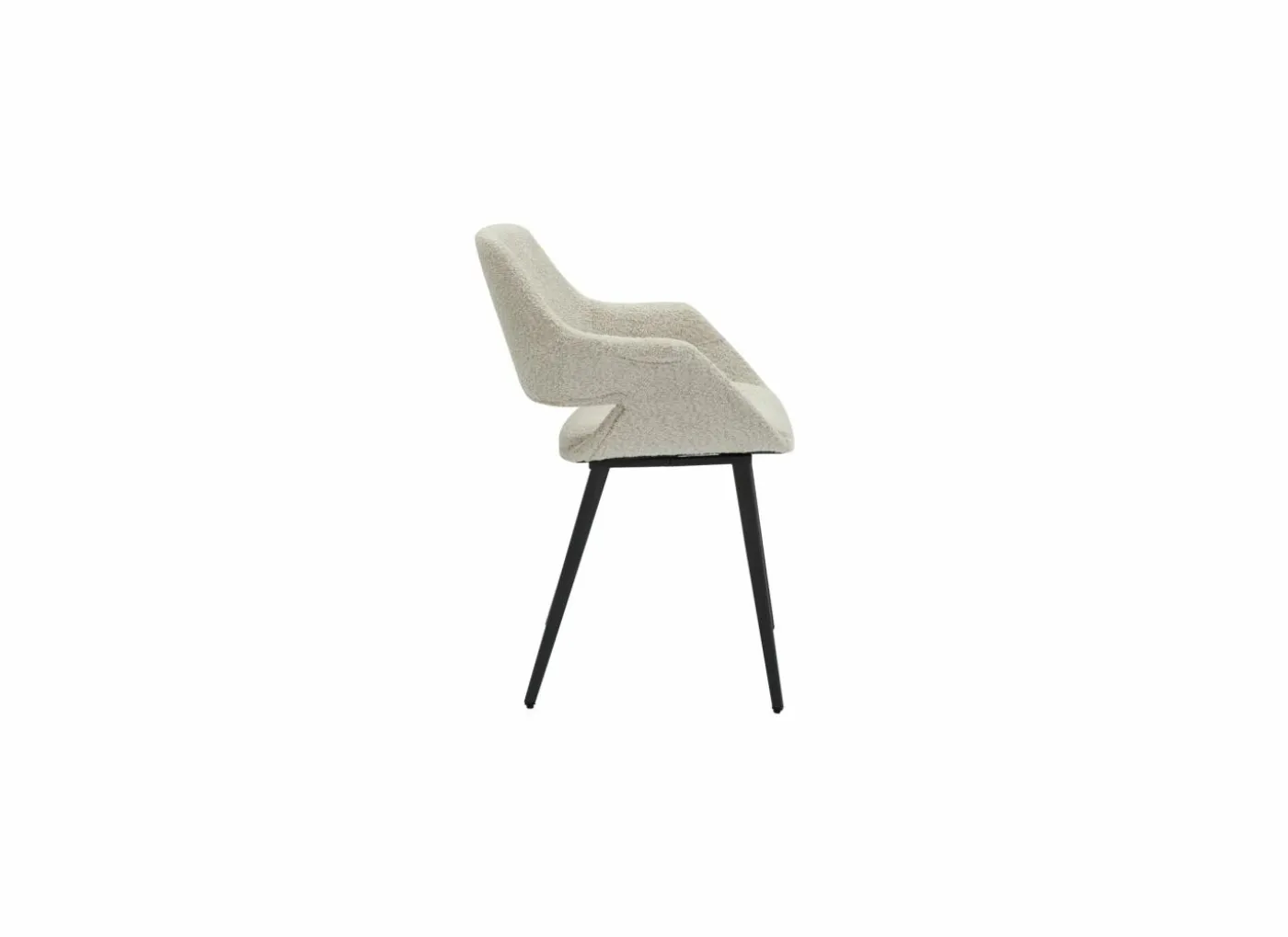 Stoel Marcelo 58x57x81cm - bouclé - beige